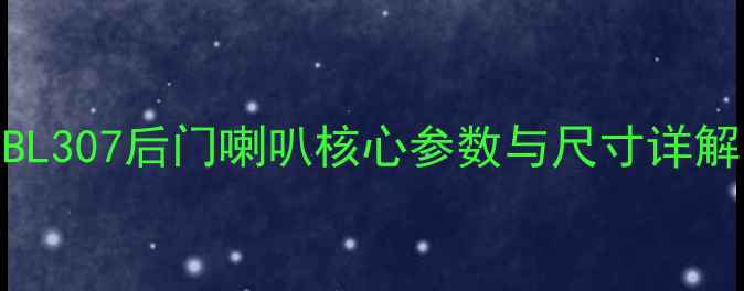 图片 JBL307后门喇叭核心参数与尺寸详解1