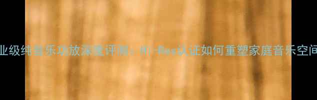 图片 JBL专业级纯音乐功放深度评测：Hi-Res认证如何重塑家庭音乐空间体验1