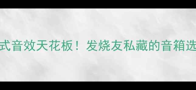 图片 JBL沉浸式音效天花板！发烧友私藏的音箱选购指南1