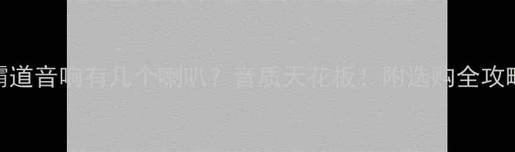 图片 JBL霸道音响有几个喇叭？音质天花板！附选购全攻略🎵2