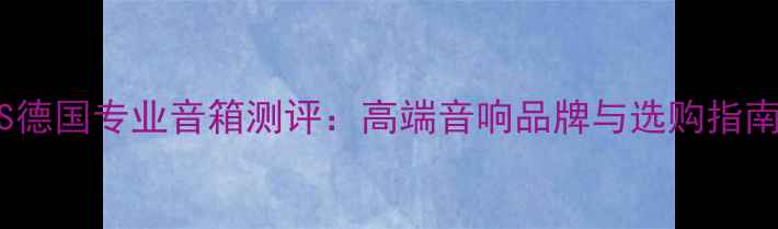 图片 KS德国专业音箱测评：高端音响品牌与选购指南1
