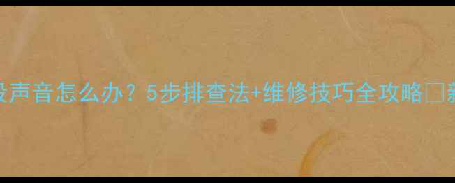 图片 KTV功放没声音怎么办？5步排查法+维修技巧全攻略✅新手必看2
