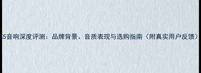 图片 KX5音响深度评测：品牌背景、音质表现与选购指南（附真实用户反馈）2
