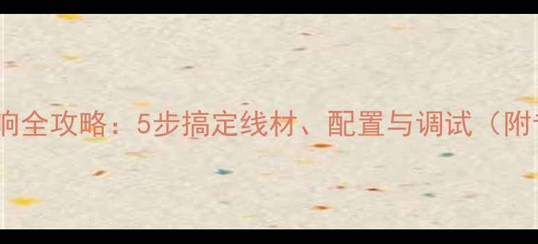 图片 LAX功放连接音响全攻略：5步搞定线材、配置与调试（附专业避坑指南）