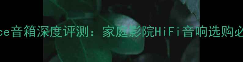 图片 Lawrence音箱深度评测：家庭影院HiFi音响选购必看指南