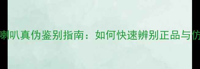 图片 Morel喇叭真伪鉴别指南：如何快速辨别正品与仿冒品1