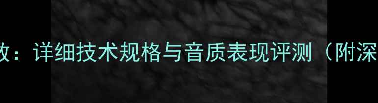 图片 PMCOB1音箱参数：详细技术规格与音质表现评测（附深度使用指南）1