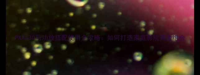 图片 PXA430与功放搭配使用全攻略：如何打造家庭影院黄金组合