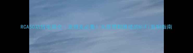 图片 RCA50功放电路全｜发烧友必看！从原理到维修的HiFi音响指南