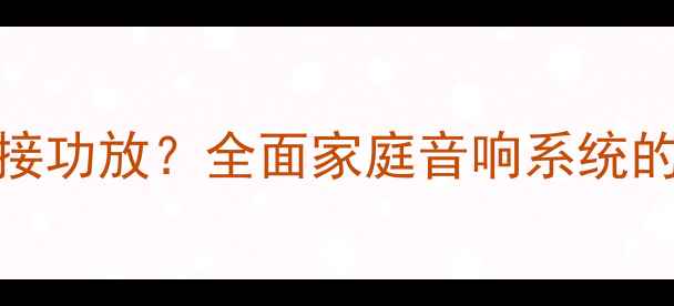 图片 RCA输出如何正确连接功放？全面家庭音响系统的核心接口使用指南1