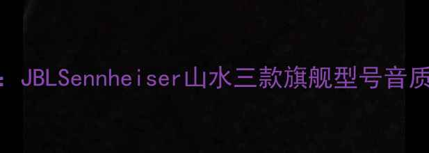 图片 S3喇叭品牌深度：JBLSennheiser山水三款旗舰型号音质测评与选购指南