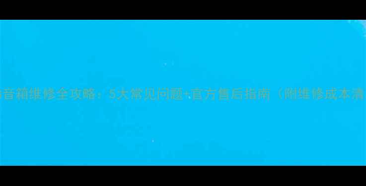 图片 SKING音箱维修全攻略：5大常见问题+官方售后指南（附维修成本清单）1