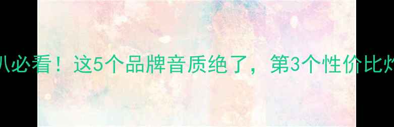 图片 SUV换喇叭必看！这5个品牌音质绝了，第3个性价比炸裂！💥1