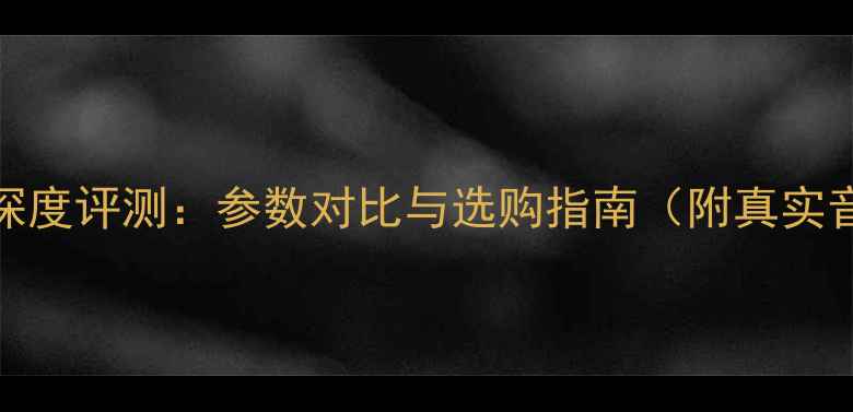 图片 Sonic音响深度评测：参数对比与选购指南（附真实音质体验）2