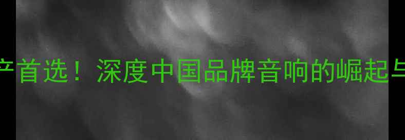 图片 TRS音响国产首选！深度中国品牌音响的崛起与选购指南1