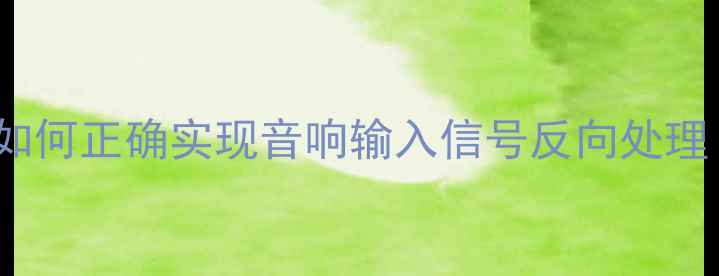 图片 XLR接口反向连接全攻略：如何正确实现音响输入信号反向处理（附操作步骤与注意事项）