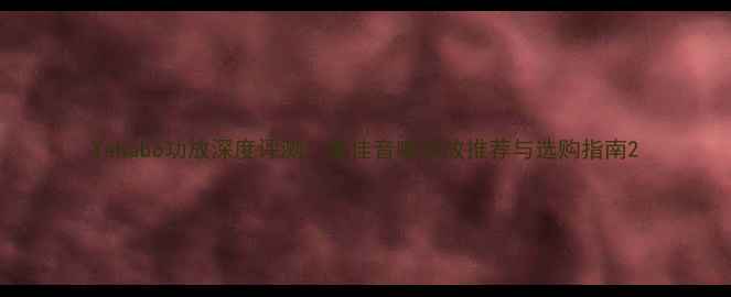 图片 Yahabo功放深度评测：最佳音响功放推荐与选购指南2