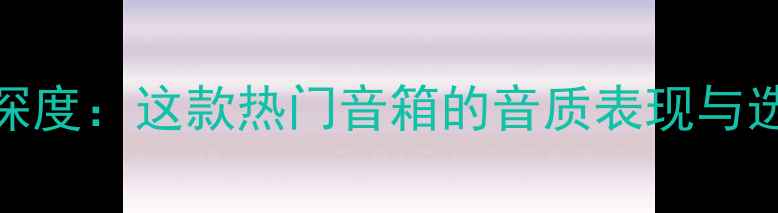 图片 chr音响深度：这款热门音箱的音质表现与选购指南2