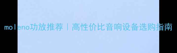图片 moleno功放推荐｜高性价比音响设备选购指南
