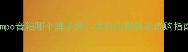 图片 tempo音箱哪个牌子好？性价比推荐及选购指南1