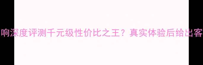 图片 ✨SEER音响深度评测千元级性价比之王？真实体验后给出客观答案🎵
