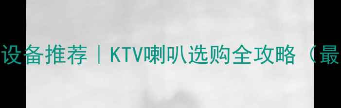 图片 ✨专业会议音响设备推荐｜KTV喇叭选购全攻略（最新款避坑指南）