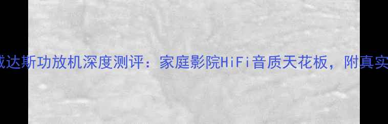 图片 ✨丹麦进口威达斯功放机深度测评：家庭影院HiFi音质天花板，附真实听感体验✨1