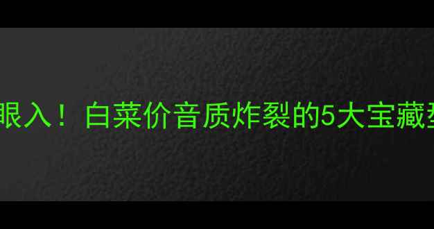 图片 ✨宏志音响旧款闭眼入！白菜价音质炸裂的5大宝藏型号+选购全攻略🔥