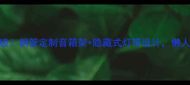 图片 ✨客厅立体声升级！钢管定制音箱架+隐藏式灯带设计，懒人秒变家居博主💡