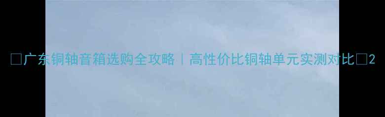 图片 ✨广东铜轴音箱选购全攻略｜高性价比铜轴单元实测对比✨2