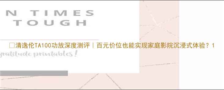 图片 ✨清逸伦TA100功放深度测评｜百元价位也能实现家庭影院沉浸式体验？1