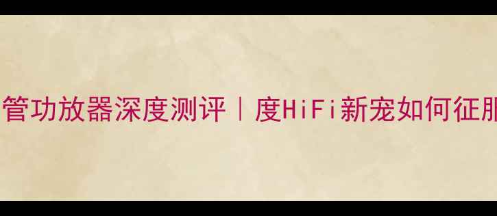 图片 ✨雅士电子管功放器深度测评｜度HiFi新宠如何征服耳朵？🔥1