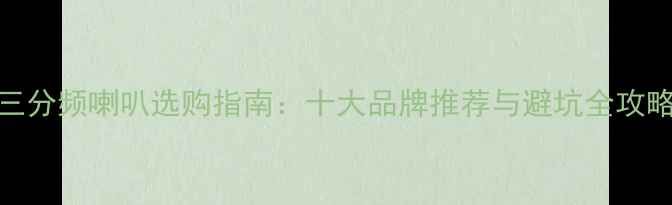 图片 三分频喇叭选购指南：十大品牌推荐与避坑全攻略