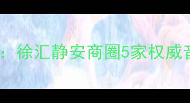 图片 上海惠威音箱专业试听推荐：徐汇静安商圈5家权威音响店深度测评与体验指南2
