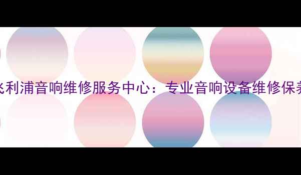 图片 上海飞利浦音响维修服务中心：专业音响设备维修保养指南