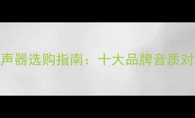 图片 专业KTV音箱扬声器选购指南：十大品牌音质对比与安装技巧1