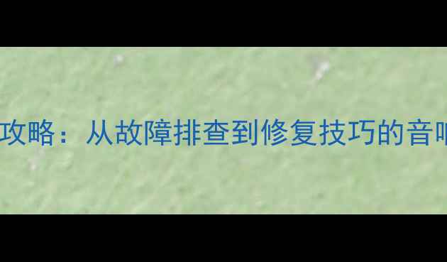 图片 专业功放维修全攻略：从故障排查到修复技巧的音响器材维护指南2