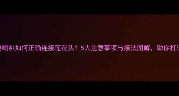 图片 专业图解两线喇叭如何正确连接莲花头？5大注意事项与接法图解，助你打造Hi-Fi音效2