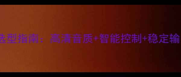 图片 专业大型会议音响系统选型指南：高清音质+智能控制+稳定输出，打造高端会议体验1