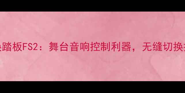 图片 专业音箱切换踏板FS2：舞台音响控制利器，无缝切换提升演出效果
