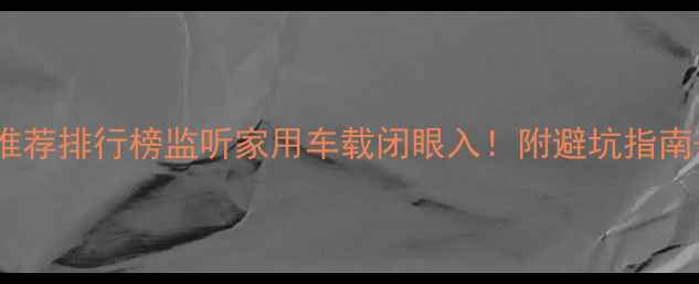 图片 专业音箱推荐排行榜监听家用车载闭眼入！附避坑指南+实测体验