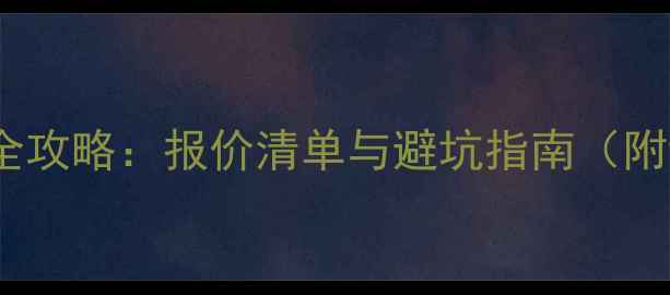 图片 世嘉音响改装全攻略：报价清单与避坑指南（附详细预算表）1