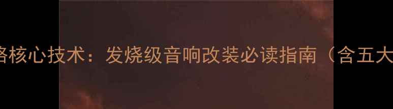 图片 世界顶级功放线路核心技术：发烧级音响改装必读指南（含五大品牌实测对比）1