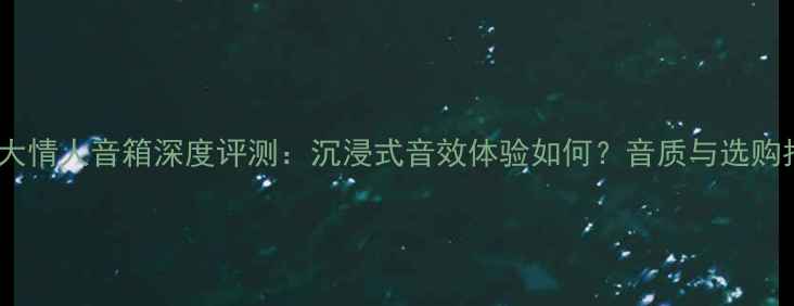 图片 世霸大情人音箱深度评测：沉浸式音效体验如何？音质与选购指南2