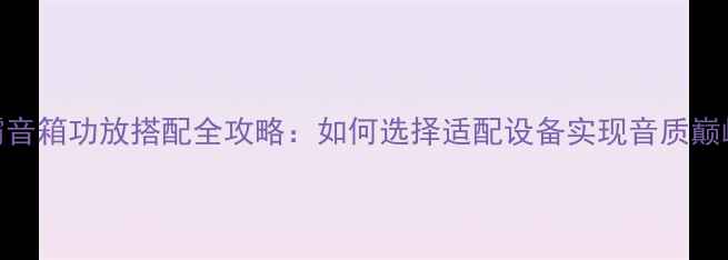 图片 世霸音箱功放搭配全攻略：如何选择适配设备实现音质巅峰？