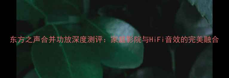图片 东方之声合并功放深度测评：家庭影院与HiFi音效的完美融合