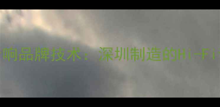 图片 中国TD音响品牌技术：深圳制造的Hi-Fi音效之谜