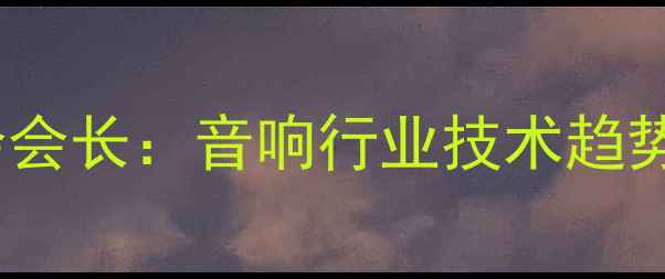 图片 中国音响协会会长：音响行业技术趋势与市场洞察1