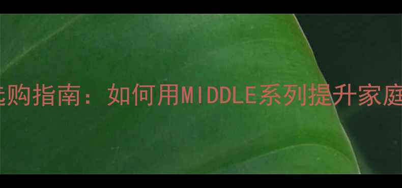 图片 中端功放选购指南：如何用MIDDLE系列提升家庭影院音效2