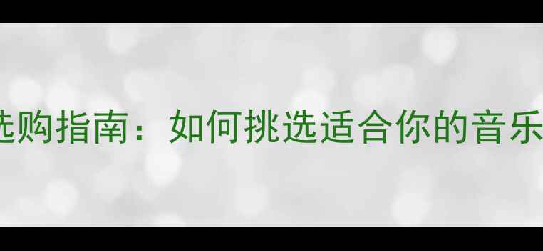 图片 中音喇叭选购指南：如何挑选适合你的音乐品质核心1